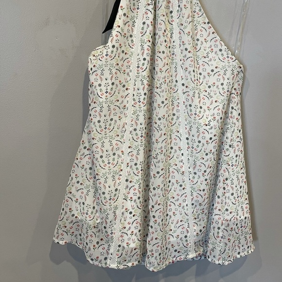 NWT Cynthia Rowley White Floral Halter Style Sleeveless Top Size XS - Picture 4 of 9